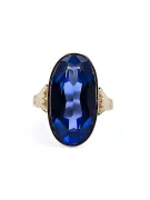 Пръстен Винтидж стил Сапфир 14K жълто злато vrc113y